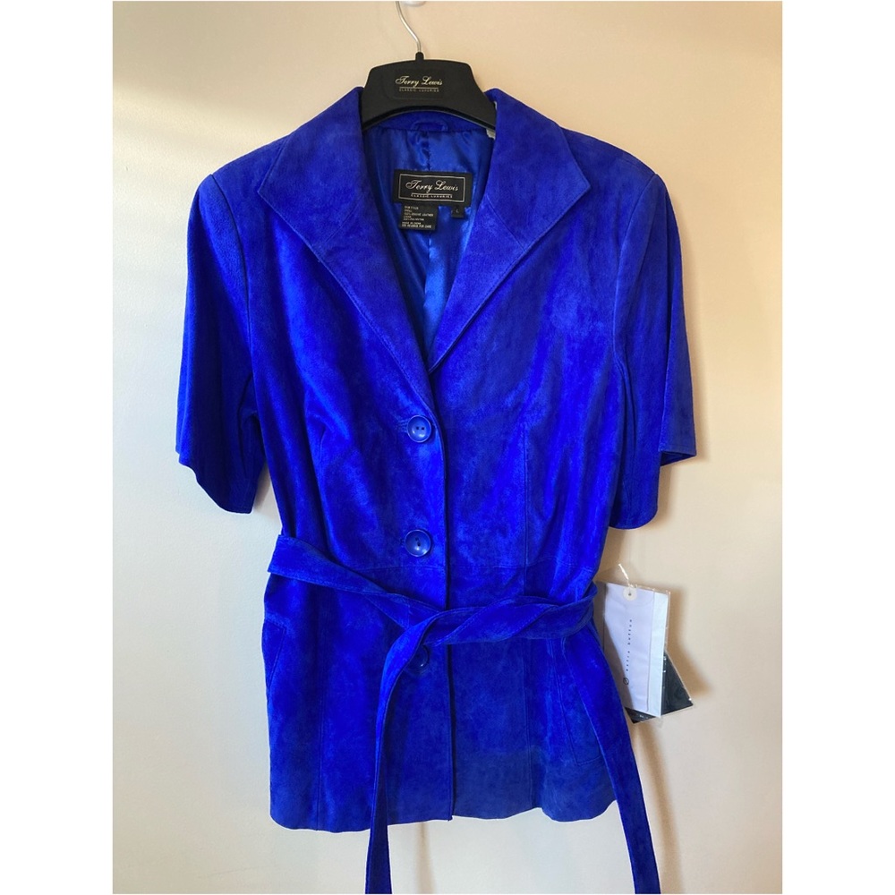Vintage Casual Short Sleeve Jacket Blazer By Terry Lewis.